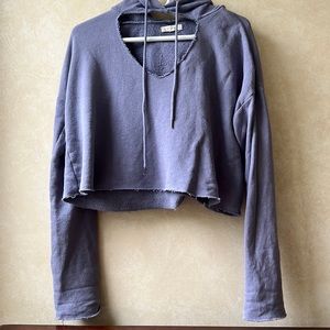 LA Hearts Crop Hoodie